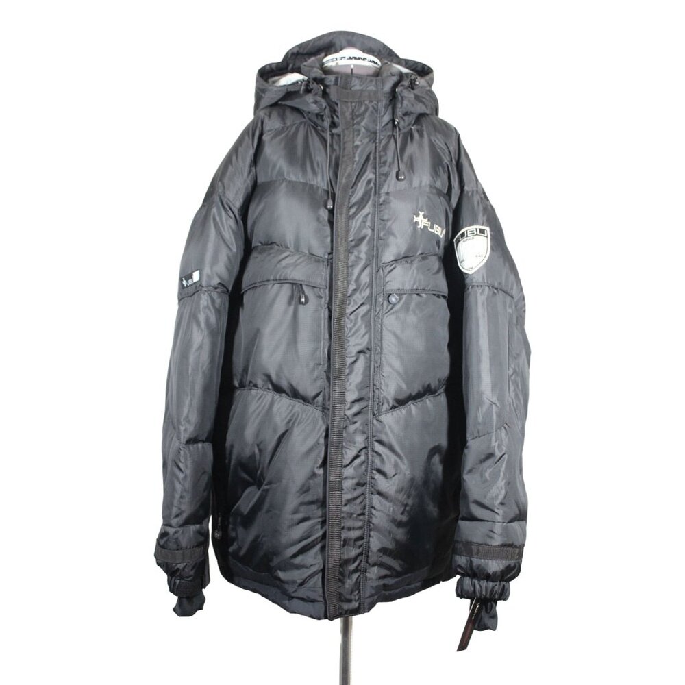 FUBU vintage Y2K men's full zip hooded down filledโ winter puffer snow jacket L